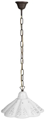 SAPHO - LAMPEDUSA závesné svietidlo E27, 60W, 230V, IP21, keramické tienidlo 30cm, mosadzná reťaz MC111C