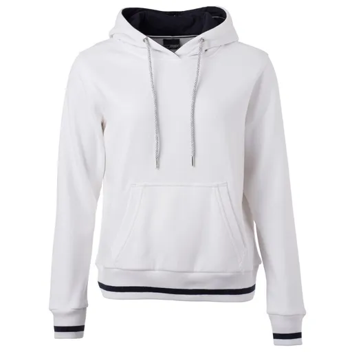 James & Nicholson (Daiber) Dámska mikina s kapucňou Club JN777 - Biela / tmavomodrá | L