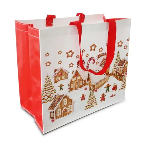 Nákupná taška TORO 43x37x21,5cm perníčková dedinka