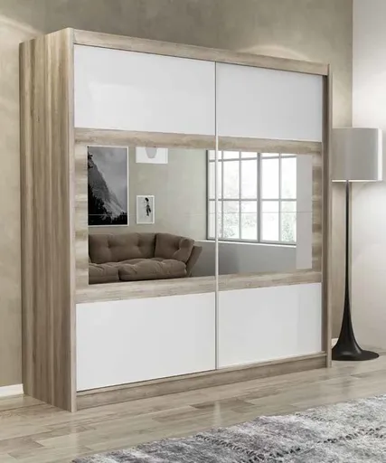 ArtStol Šatníková skriňa SALWADOR 203 | dub canyon/biela