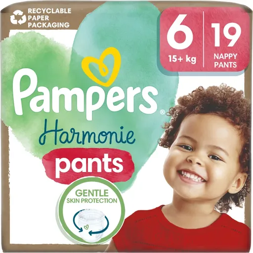 Pampers Harmonie Pants Size 6 plienkové nohavičky 13 - 19 kg 19 ks