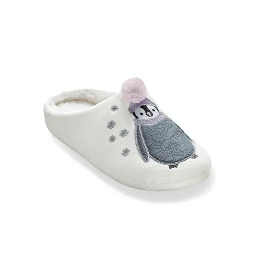 Fleecové šľapky s motívom Tučniak