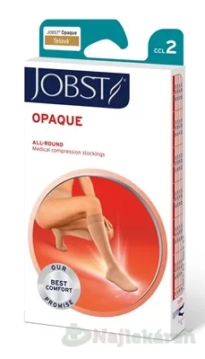 Jobst Opaque kompresívne lýtkové pančuchy bežná dĺžka s otvorenou špičkou telové