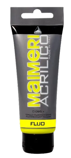 MAIMERI ACRILICO - Akrylové farby 095 - fluorescent yellow, 0,2 L