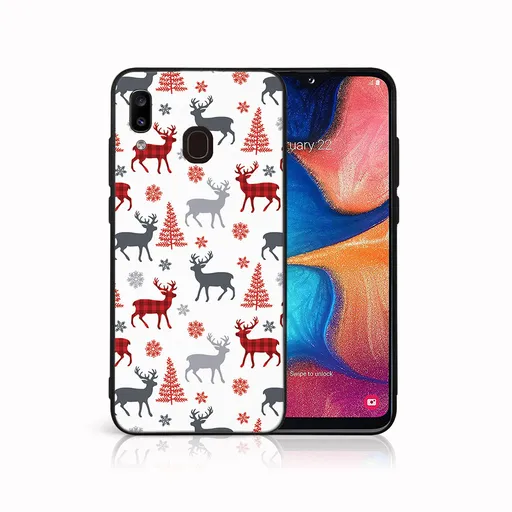 MY ART Obal s vianočným dizajnom Samsung Galaxy A20e DEER (068)
