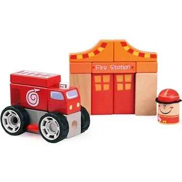 Drevené kocky - hasiči (4019359840942)