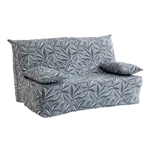 Poťah na pohovku typu harmonika s výplňou a potlačou listov