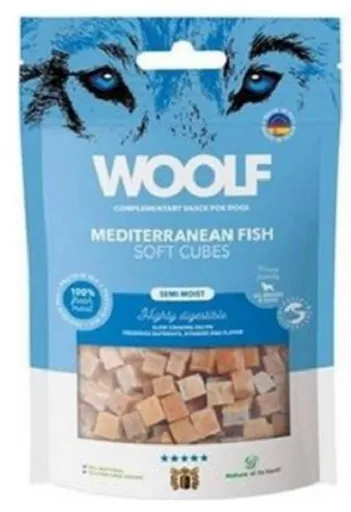 Woolf Dog Soft Cubes stredomorské ryby, maškrta pre psy 100g