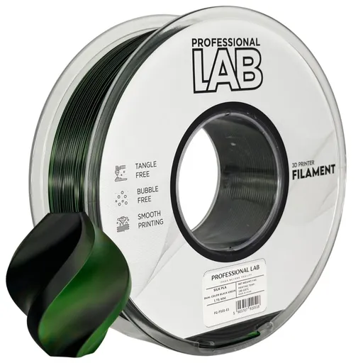Silk PLA Dual Color black green | Prof. Lab