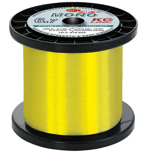 Wft vlasec kg mono extra neon yellow 1200 m - 0,25 mm 6,7 kg