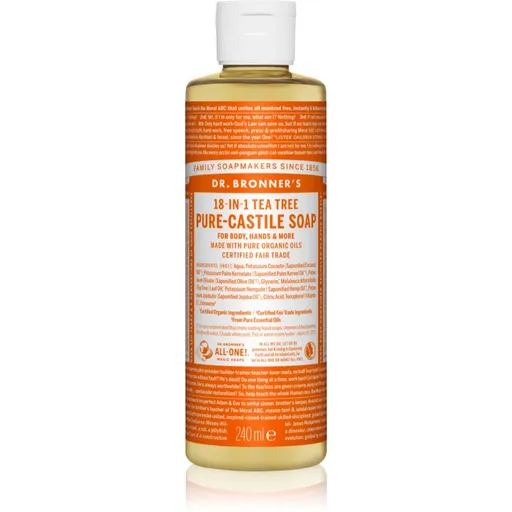 Dr. Bronner’s Tea Tree tekuté univerzálne mydlo 240 ml