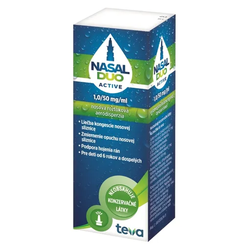 NASAL DUO ACTIVE 1,0/50 mg/ml nosová roztoková aerodisperzia 10 ml