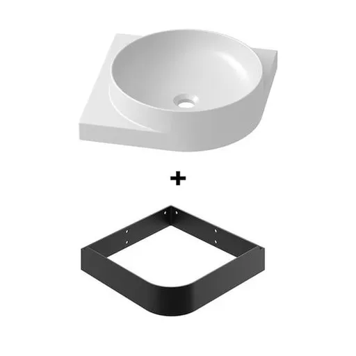 Ravak Yard konzola s umývadlom 45x12,5x45 cm čierna X000001527