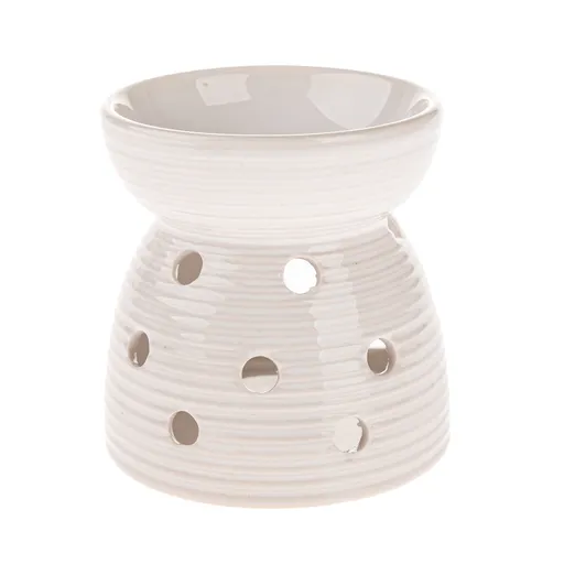 Keramická arómalampa Diya, biela