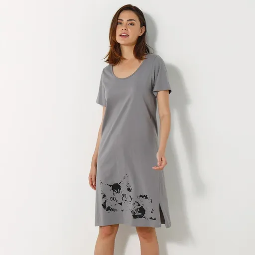 Súprava 2 krátkych nočných košieľ s potlačou mačky