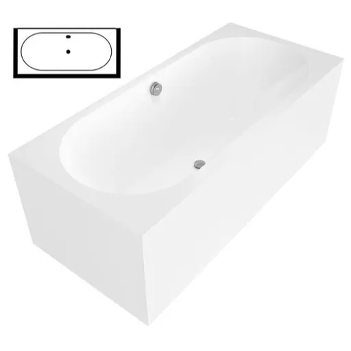 Polysan VIVA BD MONOLITH obdĺžniková vaňa 170x75 cm akrylát 88119MD