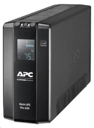 APC Back-UPS Pre BR 650VA, 6 Outlets, AVR, LCD Interface (390W)