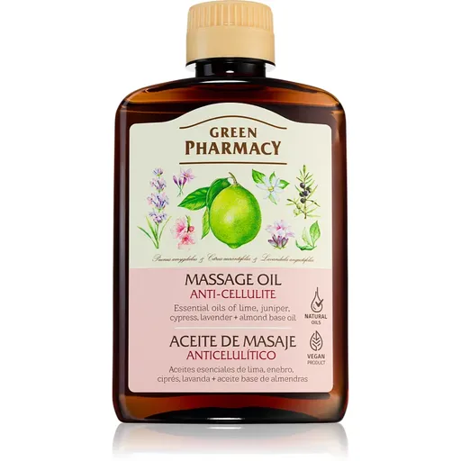 Green Pharmacy Essential oils of Lime Massage Oil masážny olej na celulitídu 200 ml
