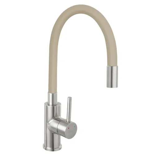 Drezová batéria Novaservis so silikónovým ramienkom béžová-nerez 70710,4BE