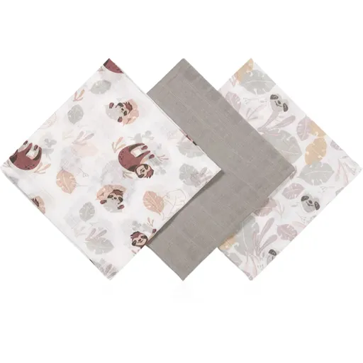 BabyOno Muslin Diapers Super Soft látkové plienky Grey 70x70 cm 3 ks