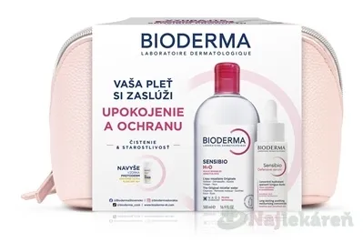 Bioderma Sensibio H2O 500 ml + Defensive sérum 30 ml + vzorka 1 kozmetický sada