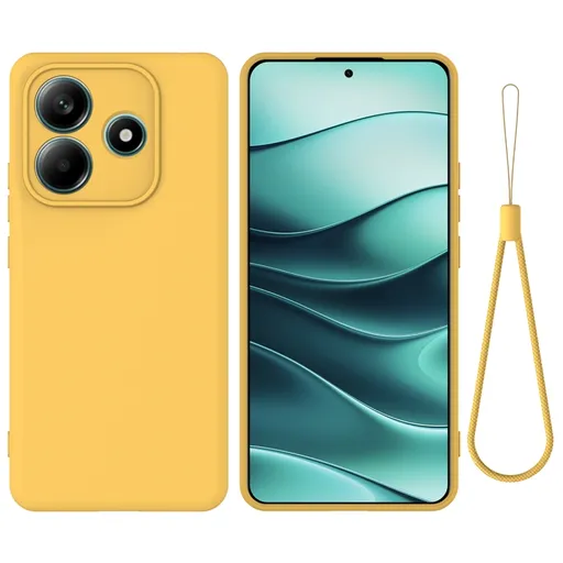 RUBBER Ochranný obal pre Xiaomi Redmi Note 14 5G žltý