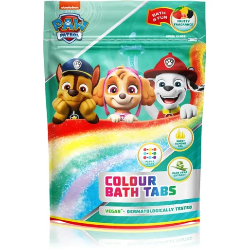 Nickelodeon Paw Patrol Colour Bath Tabs prípravok do kúpeľa 9x16 g