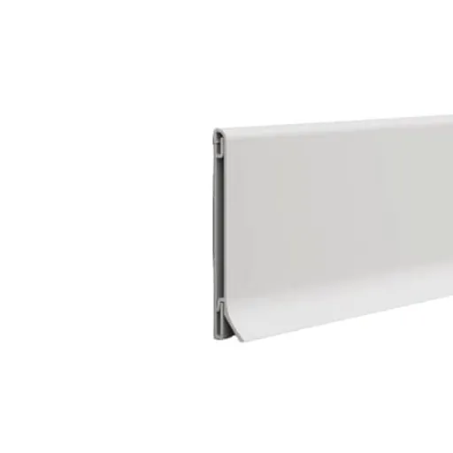 Soklová lišta k soklu "rovná" Eviso biela matný, hliník dĺžka 250 cm, výška hrany 8 mm, ASWH0480