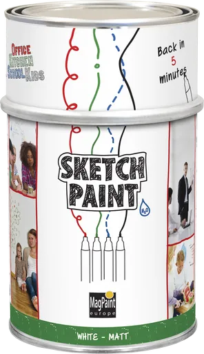 SketchPaint - popisovateľná farba na stenu (whiteboard) 1 l biela matná