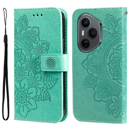 ART MANDALA Peňaženkový obal pre Honor 400 Pro 5G zelený