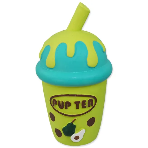 Dog Fantasy Latex téglik čaj so zvukom 15 cm