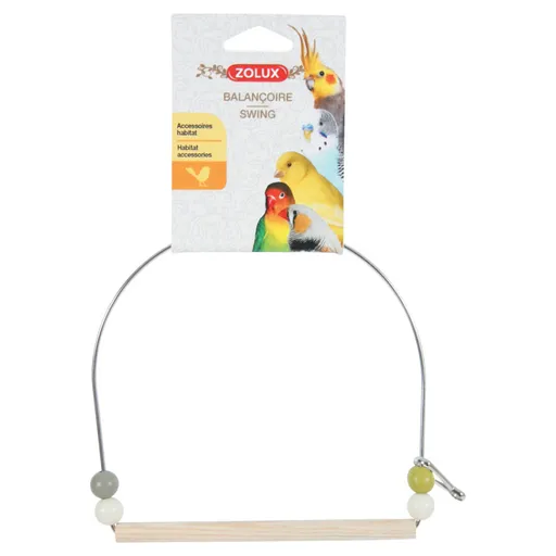 ZOLUX Hojdačka pre vtáky drevo a kov 19,5 cm