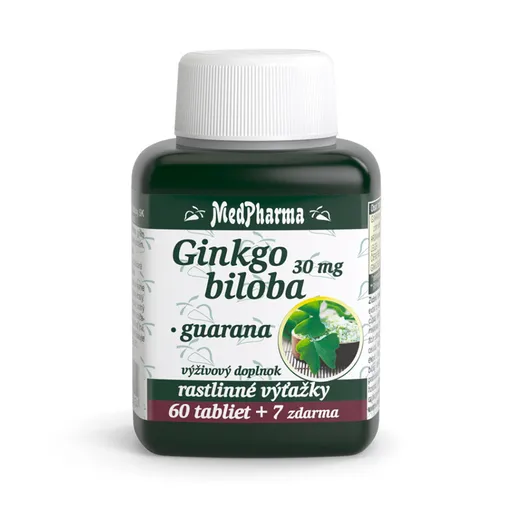 MEDPHARMA Ginkgo biloba + guarana 67 tabliet