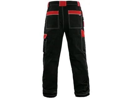 Nohavice do pása CXS ORION TEODOR, pánske, čierno-červené, veľ. 46
