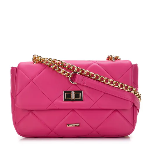 Dámska štvorcová prešívaná kabelka na retiazke 97-4Y-229-P