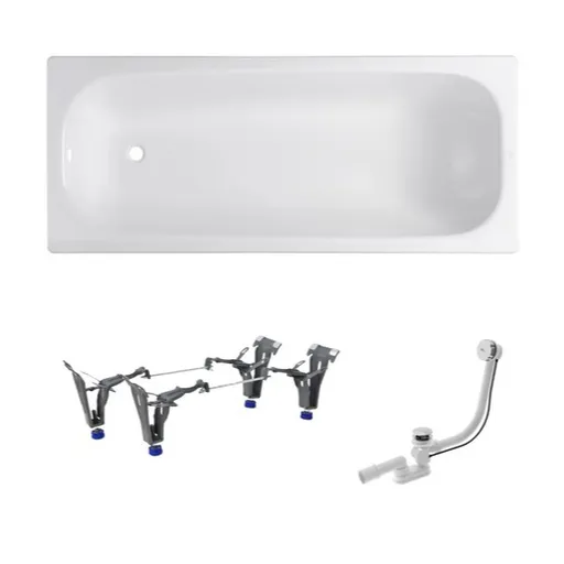 Obdĺžniková vaňa SAT Vivien 170x75 cm smaltovaná oceľ ľavá aj pravá SATVIVI17075AN