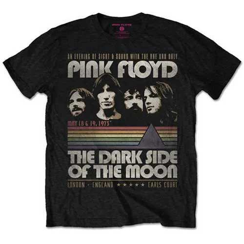 Pink Floyd tričko Vintage Stripes Čierna S