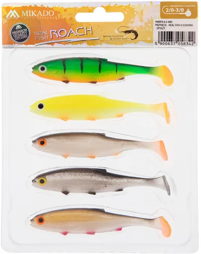 Mikado gumová nástraha real fish roach 8,5 cm 5 ks