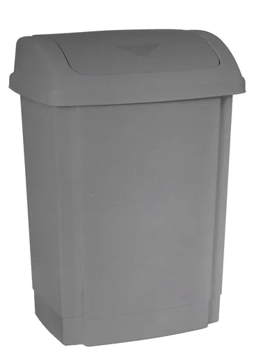 PLAST TEAM - Smetný kôš Swing 25L šedý, výška 45,5cm