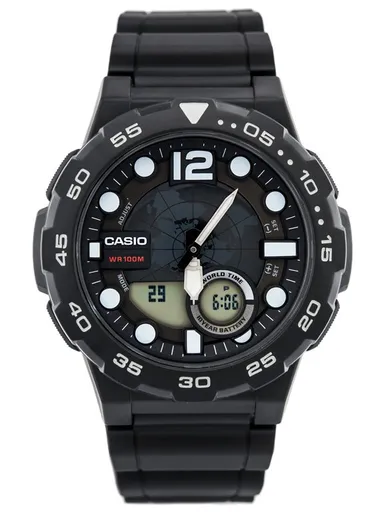 CASIO AEQ-100W 1AV PÁNSKE HODINKY (zd070a) - SVETOVÝ ČAS + BOX