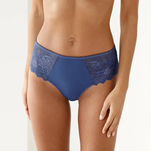 Súprava 2 tangá nohavičiek s vysokým pásom z mikrovlákna a čipky