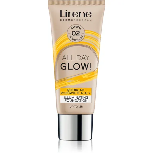 Lirene Vitamin C rozjasňujúci fluidný make-up pre dlhotrvajúci efekt odtieň 02 Natural 30 ml