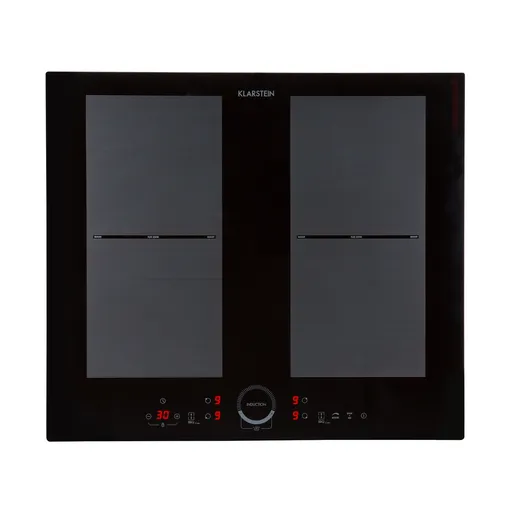 Klarstein Delicatessa 60, vstavaná indukčná varná doska, 7000 W, 4 zóny, sklokeramika, časovač
