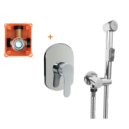 Mereo Podomietková batéria s bidetovou sprchou, Zuna CB60105ZBS