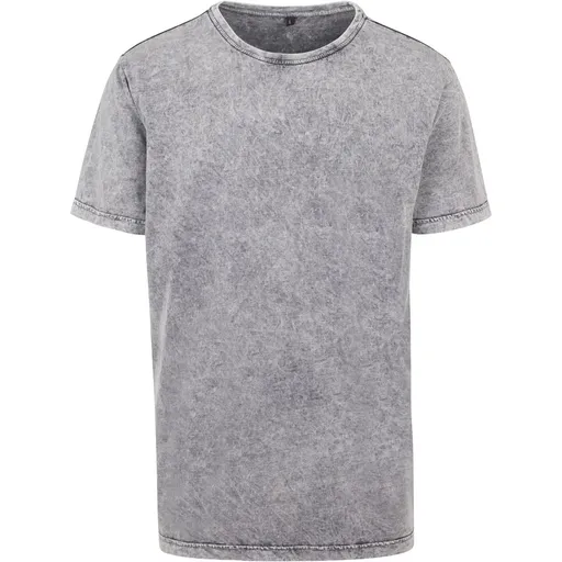 Build Your Brand Pánske tričko Acid Washed - Šedá / čierna | XL