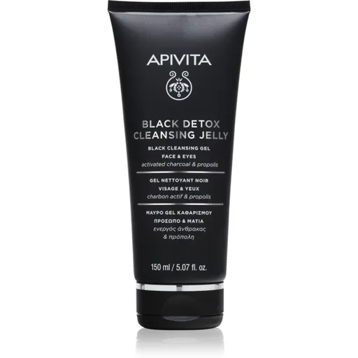 Apivita Cleansing Black Detox Cleansing Gel čistiaci gél s aktívnym uhlím na tvár a oči 150 ml
