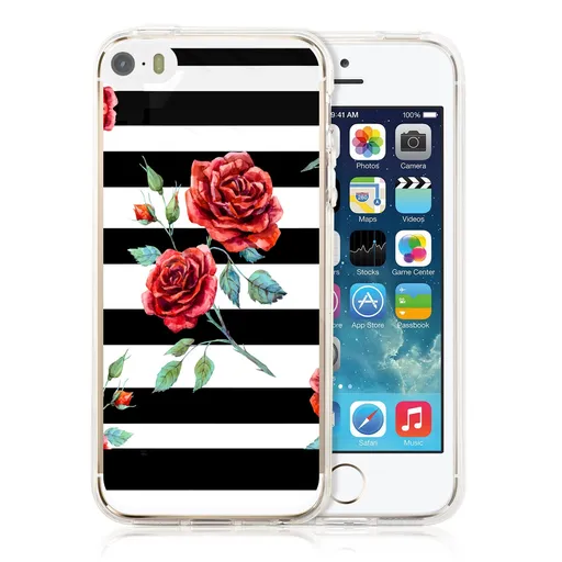 PROTEMIO MY ART kryt Apple iPhone 5 / 5S / SE BLACK AND WHITE (034) (034)