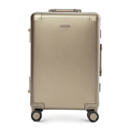 Malý hliníkový kufor na kolieskach, zlatý 56-3H-101-86M