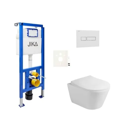 Cenovo zvýhodnený závesný WC set Jika do ľahkých stien / predstenová montáž + WC Glacera Ava SIKOJSAVA1