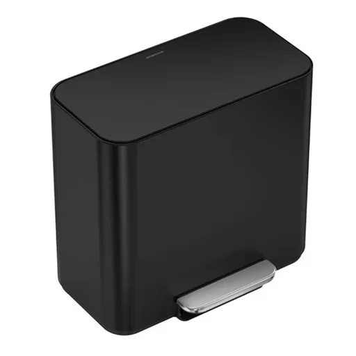 Simplehuman pedálový odpadkový kôš na triedený odpad DUAL MINI 15 L matná čierna oceľ CW2121